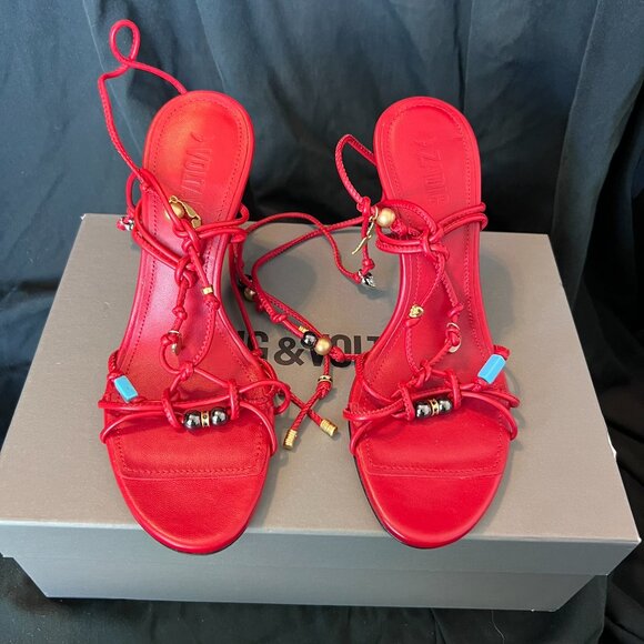 NWT ZADIG & VOLTAIRE ALANA SANDALS IN POWER SZ 36 - Picture 5 of 11